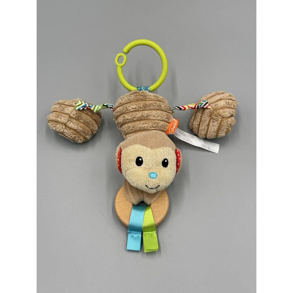 Infantino‎ Go Gaga Brown Monkey Teether Plush Baby Stuffed Animal Toy